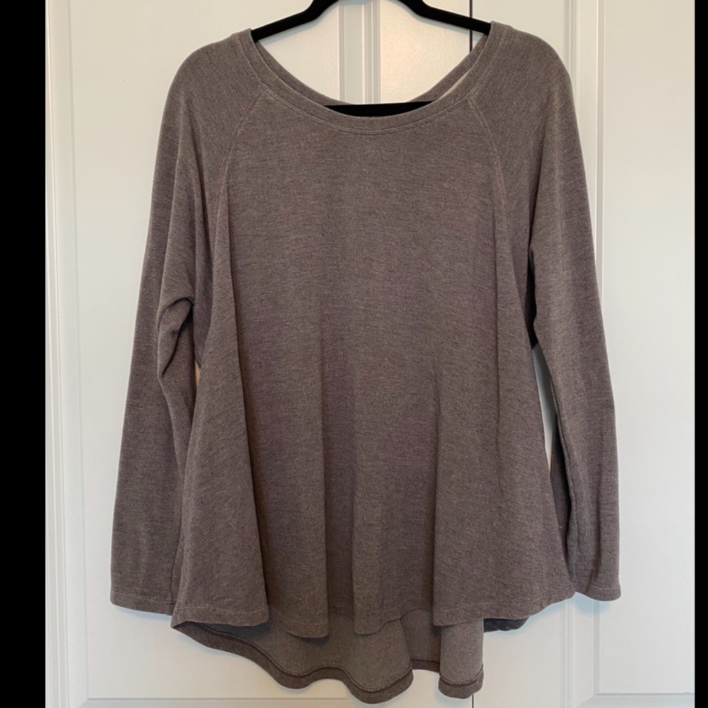 Brown Tommy Hilfiger Scoop Neck Top Size M
